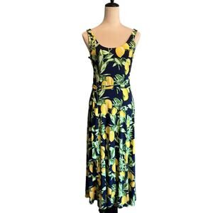 Ann Taylor LOFT Lemon Tie Waist Midi Dress- Size XS